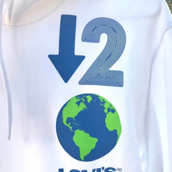 Mens Levi’s Sustainable Cotton Earth White Hoodie - Picture 8 of 12